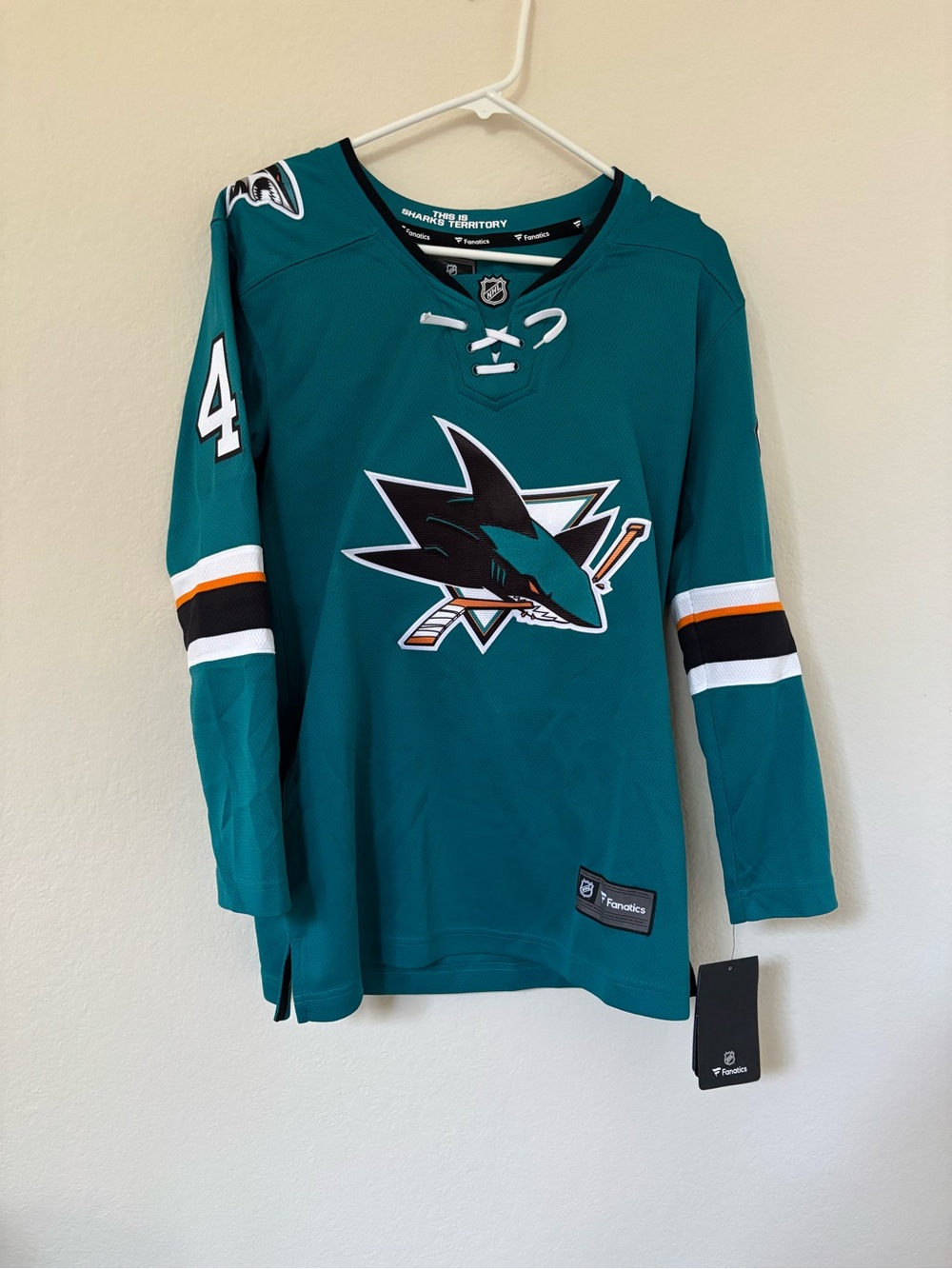 San Jose Sharks Vlasic 44 Teal NHL Jersey